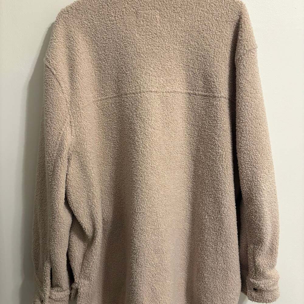 Abercrombie & Fitch Elevated Trim Sherpa Shirt Jacket XL NWOT - Picture 2 of 3